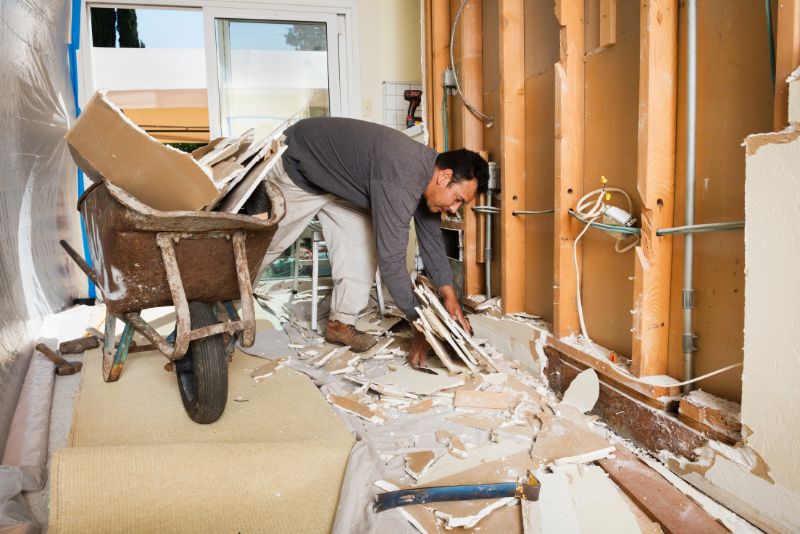 bathroom drywall removal