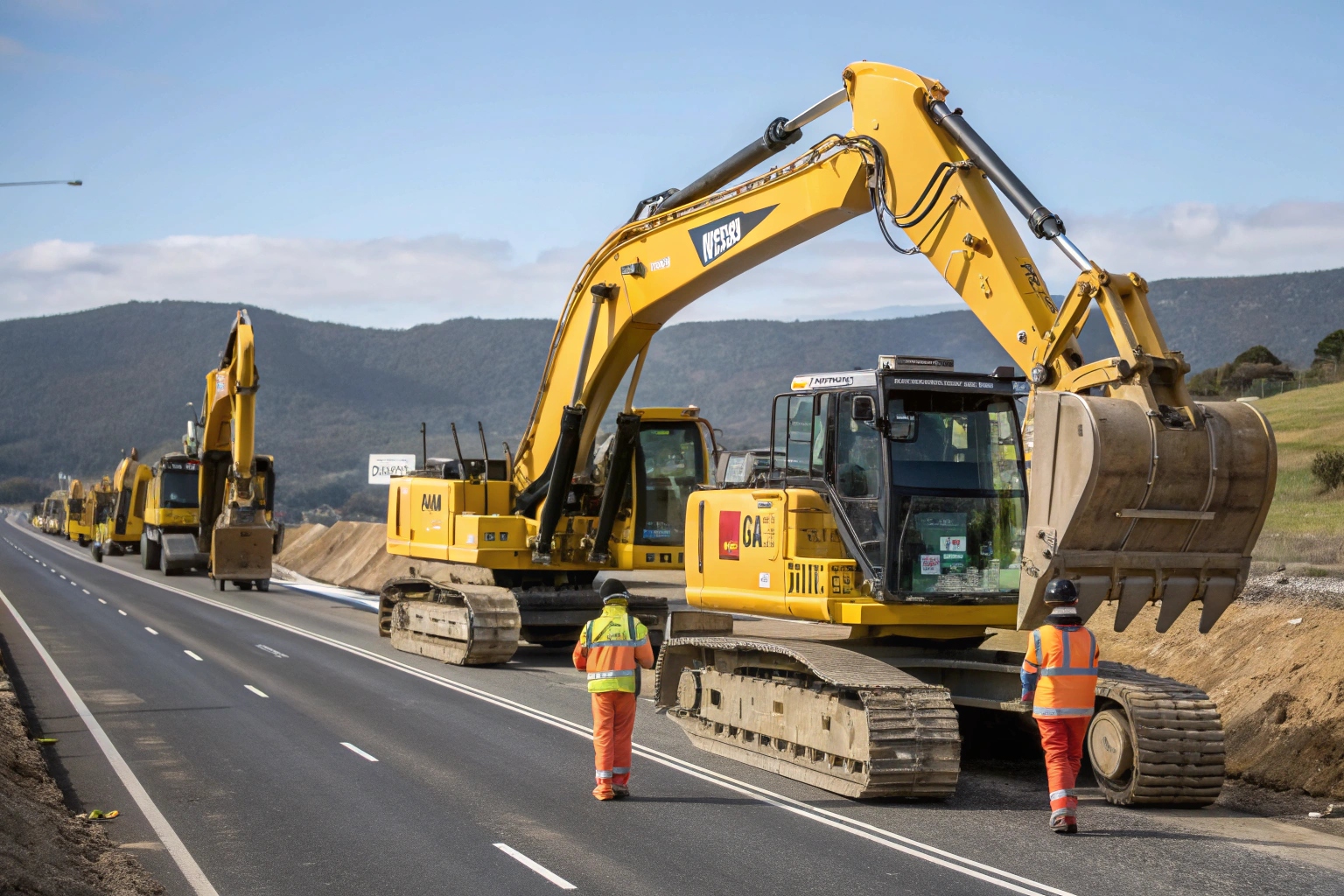 Professional demolition equipment Kingston TAS showing heavy machinery with Southern Outlet highway access for rapid response